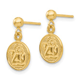 14K Gold Polished Raphael Angel Drop Earrings for Women